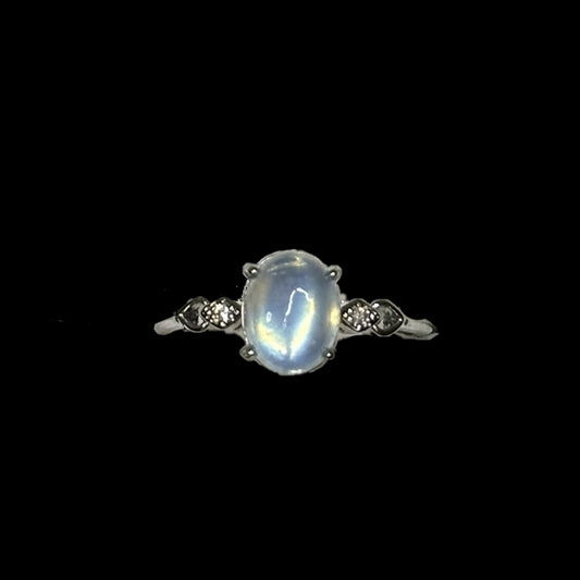 Aquamarine Crystal Ring