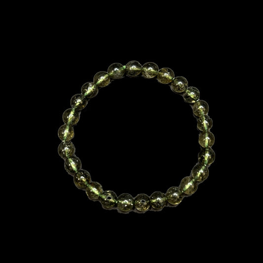 High Clarity Green Phantom Quartz Bracelet