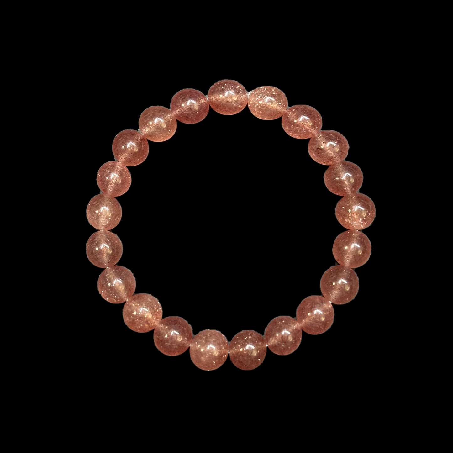 Sparkling Golden-Sand Strawberry Quartz Bracelet