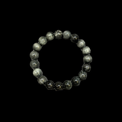 Old Mine Cat’s Eye Blue-Gray Rutilated Quartz Bracelet