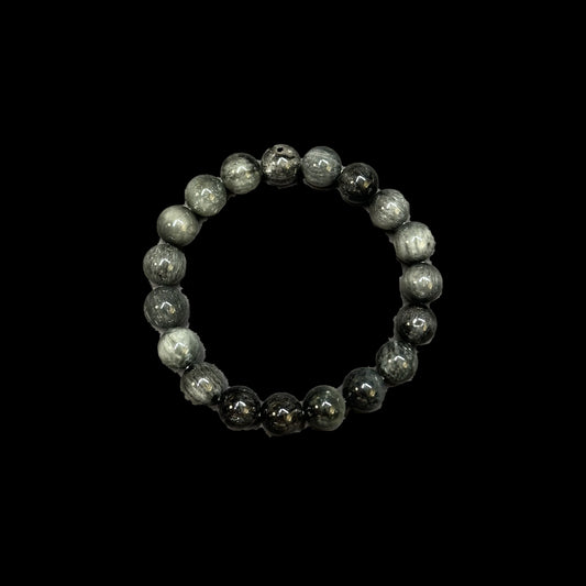 Old Mine Cat’s Eye Blue-Gray Rutilated Quartz Bracelet