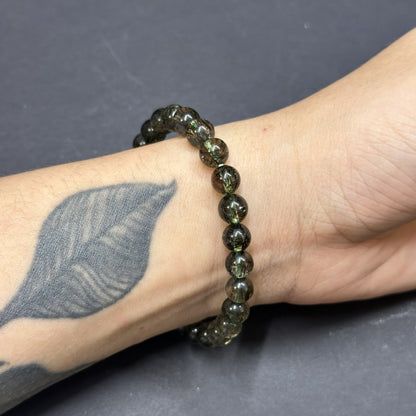 High Clarity Green Phantom Quartz Bracelet