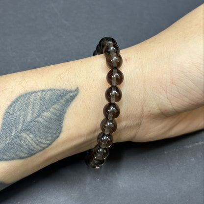 High-Clarity Smoky Quartz Bracelet